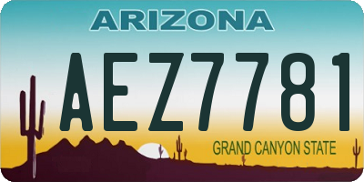 AZ license plate AEZ7781