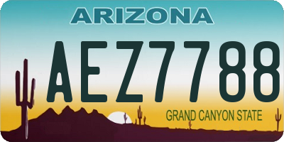 AZ license plate AEZ7788