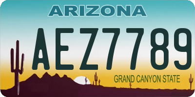 AZ license plate AEZ7789