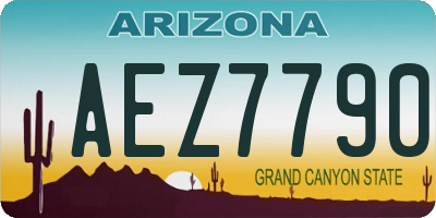 AZ license plate AEZ7790