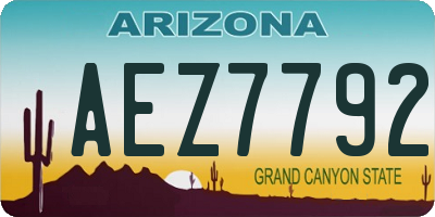 AZ license plate AEZ7792