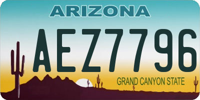 AZ license plate AEZ7796