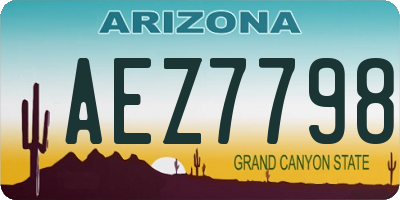 AZ license plate AEZ7798
