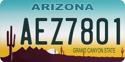 AZ license plate AEZ7801