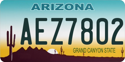 AZ license plate AEZ7802