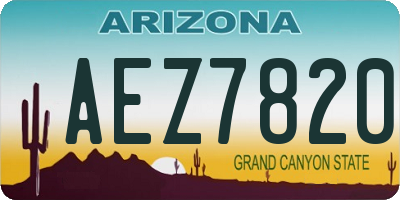 AZ license plate AEZ7820