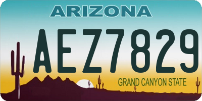 AZ license plate AEZ7829