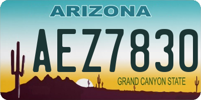 AZ license plate AEZ7830