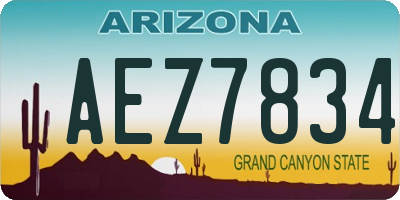 AZ license plate AEZ7834