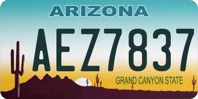 AZ license plate AEZ7837