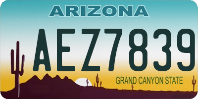 AZ license plate AEZ7839