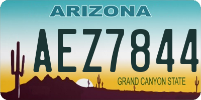AZ license plate AEZ7844