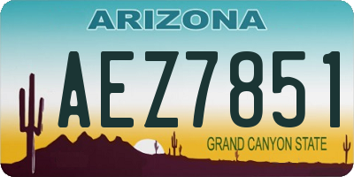 AZ license plate AEZ7851