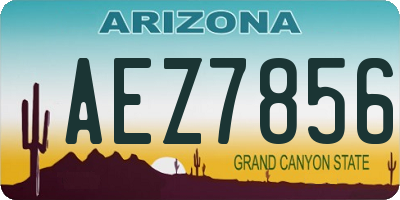 AZ license plate AEZ7856