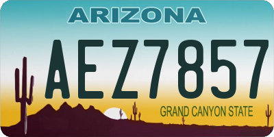 AZ license plate AEZ7857