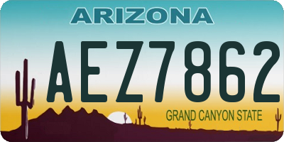 AZ license plate AEZ7862