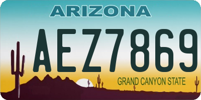 AZ license plate AEZ7869