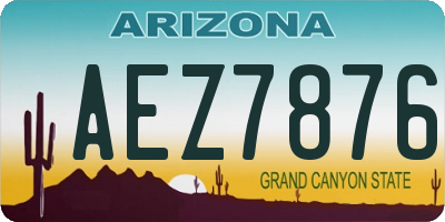 AZ license plate AEZ7876