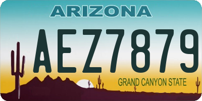 AZ license plate AEZ7879