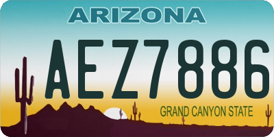 AZ license plate AEZ7886