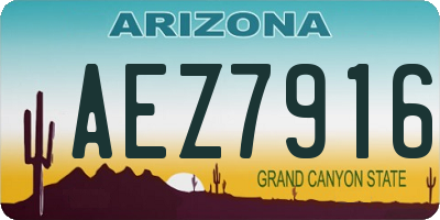 AZ license plate AEZ7916
