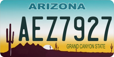 AZ license plate AEZ7927