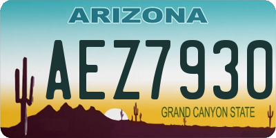 AZ license plate AEZ7930