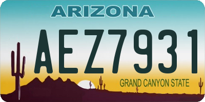 AZ license plate AEZ7931