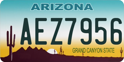 AZ license plate AEZ7956