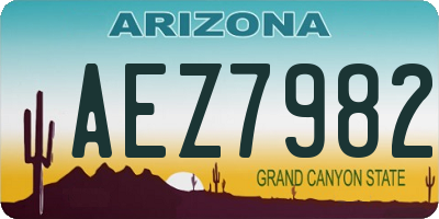 AZ license plate AEZ7982