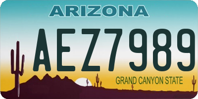 AZ license plate AEZ7989
