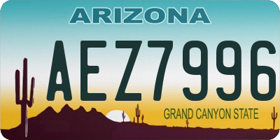AZ license plate AEZ7996