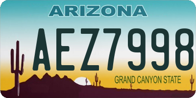 AZ license plate AEZ7998