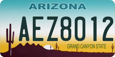 AZ license plate AEZ8012
