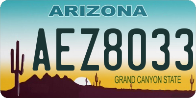 AZ license plate AEZ8033