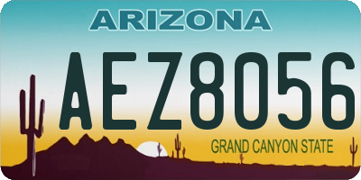 AZ license plate AEZ8056