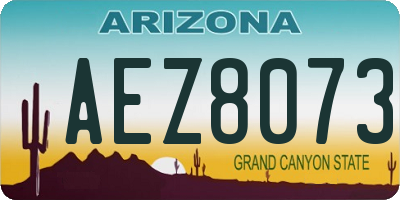 AZ license plate AEZ8073