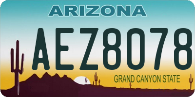 AZ license plate AEZ8078