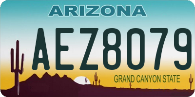 AZ license plate AEZ8079