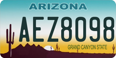 AZ license plate AEZ8098
