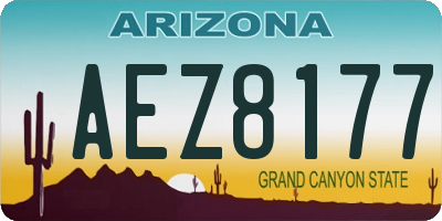 AZ license plate AEZ8177