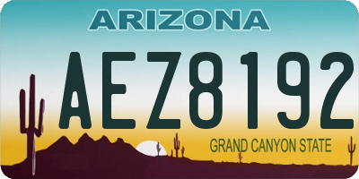 AZ license plate AEZ8192