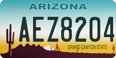 AZ license plate AEZ8204