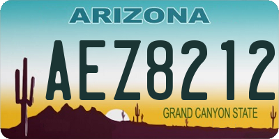 AZ license plate AEZ8212