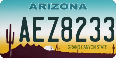 AZ license plate AEZ8233