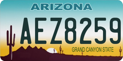 AZ license plate AEZ8259