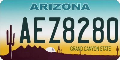 AZ license plate AEZ8280
