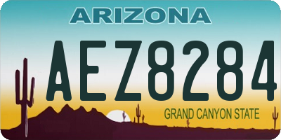 AZ license plate AEZ8284