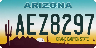 AZ license plate AEZ8297