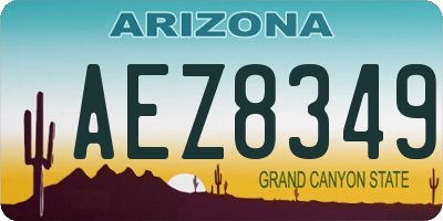 AZ license plate AEZ8349